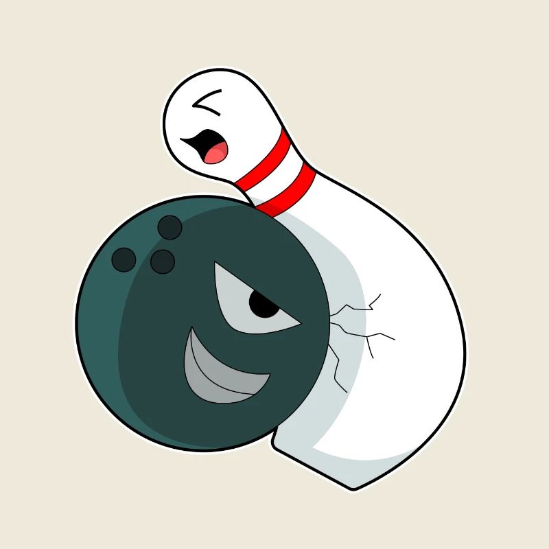 Quille à boule de bowling