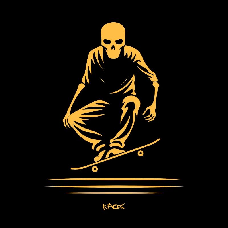 Skeleton Skull Skateboard