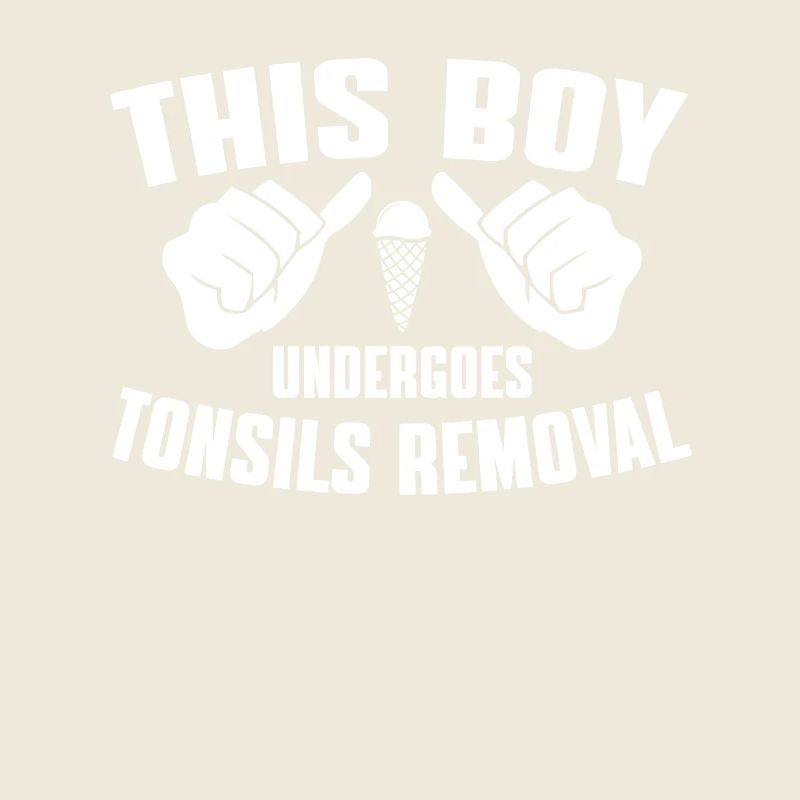 In this boy, the tonsils are removed