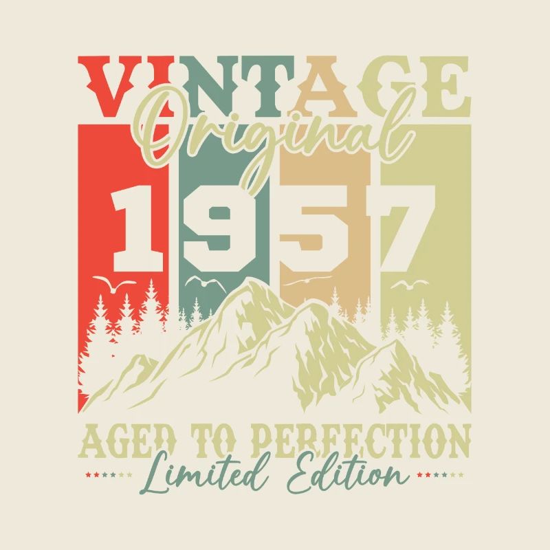Original 1957 Vintage Birthday Retro