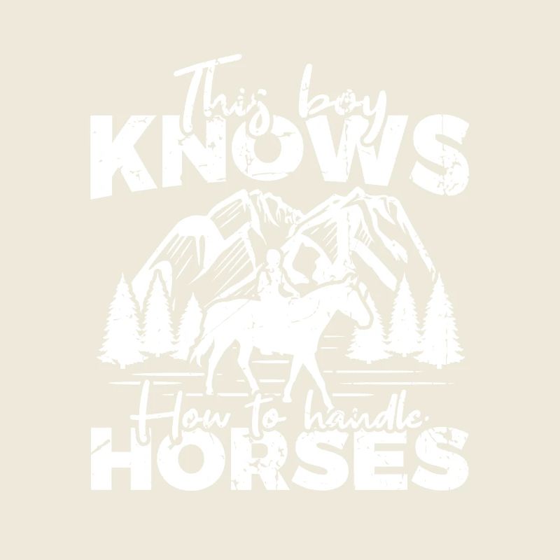 Boy knows how to handle horses