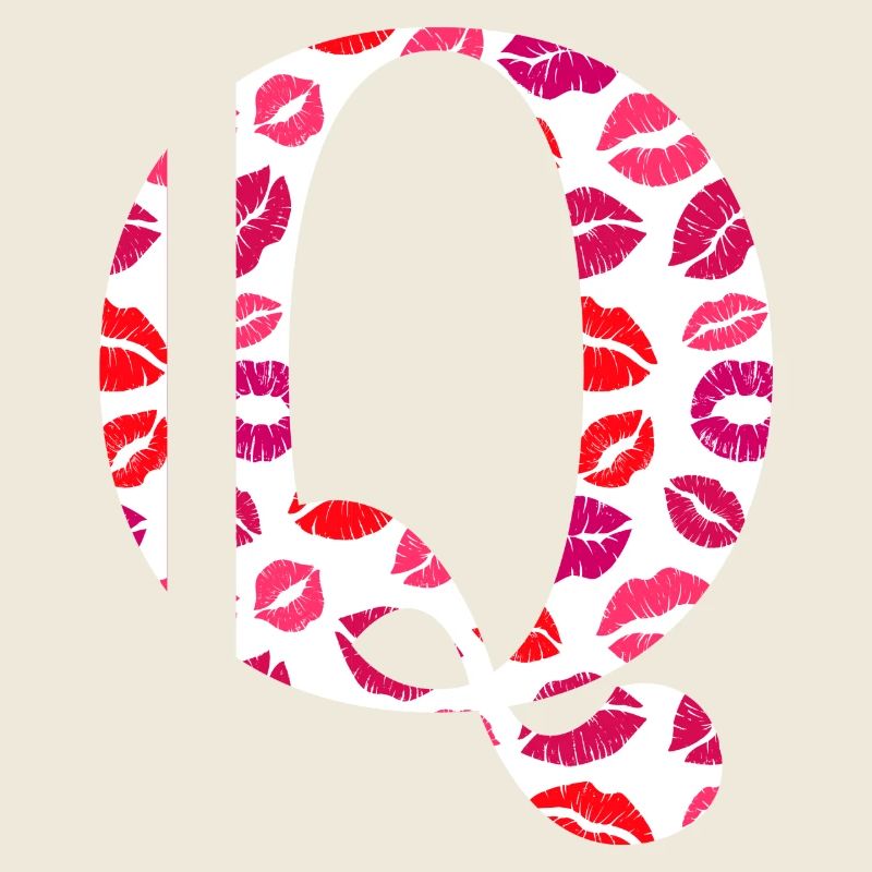 Lettre q bisous