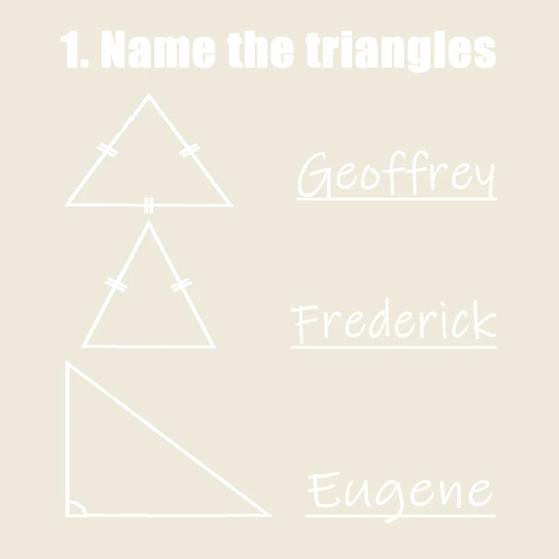 Nom Les Triangles Drôle Math Amant Tenues Math