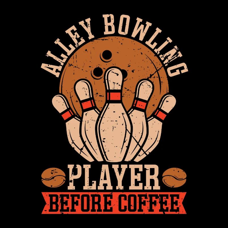 Alley Bowling Player Before Ninepins Coffee Lover