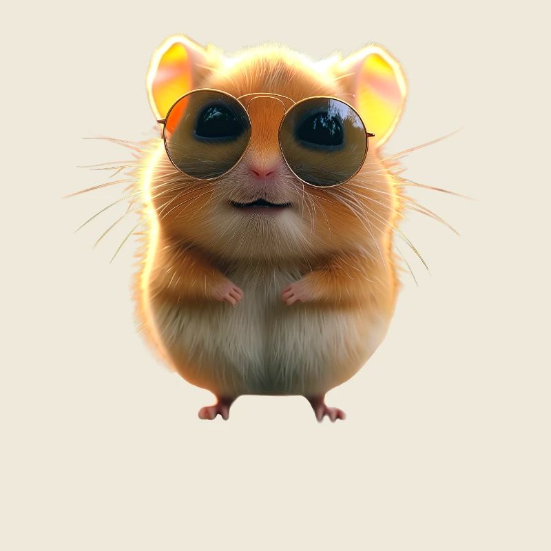 Hamster avec des lunettes de soleil Hamster doré Hamster mignon
