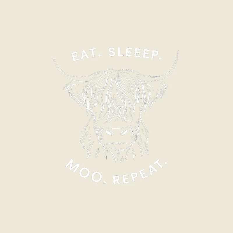 Manger Dormir Moo Répéter Highland Beef