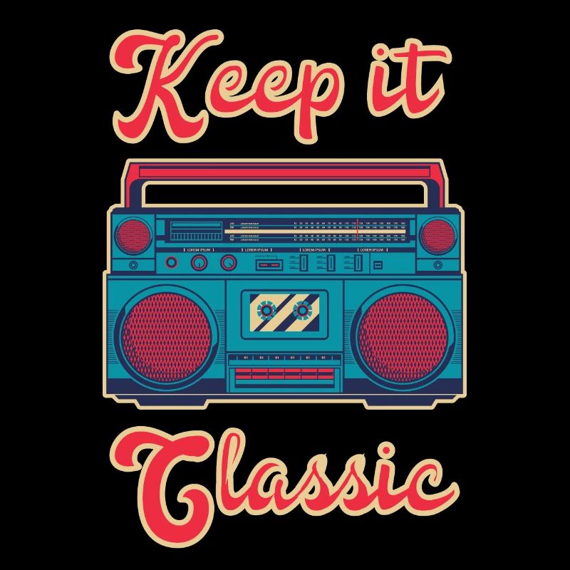 Keep It Classic Retro Ghettoblaster Musik Blaster 80er Jahre
