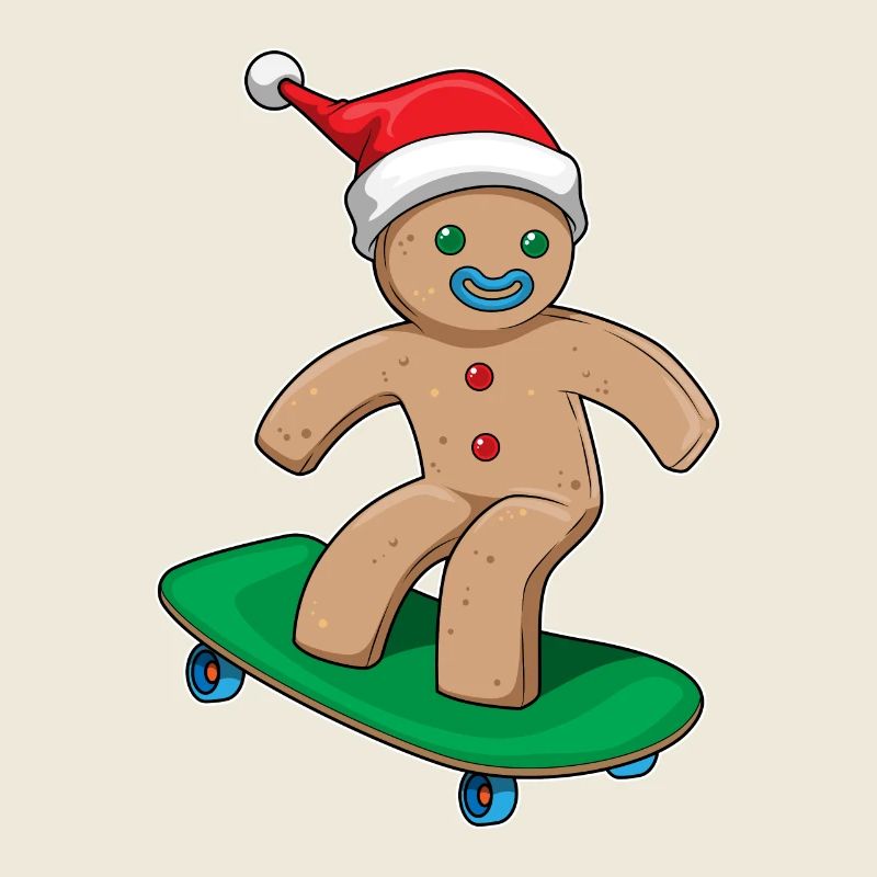 Skateboard de Noël Gingerbread Man