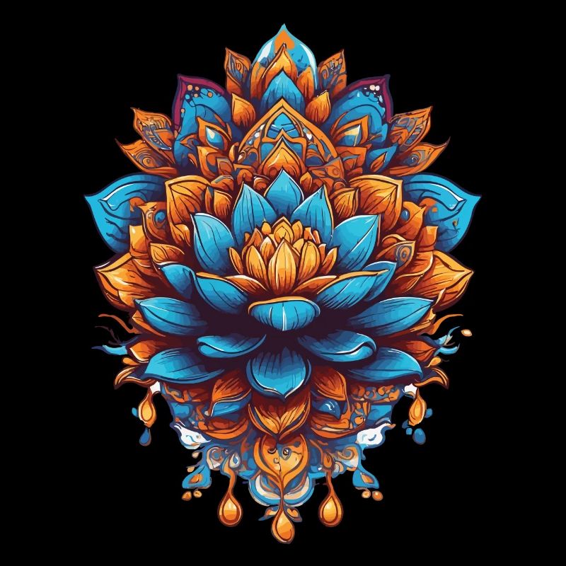 Plume Mandala Fleur de Vie Conception Spirituelle