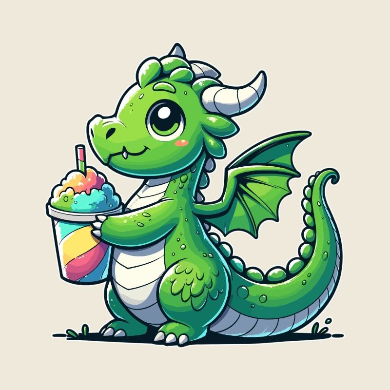 Drache mit Matsch-Eis