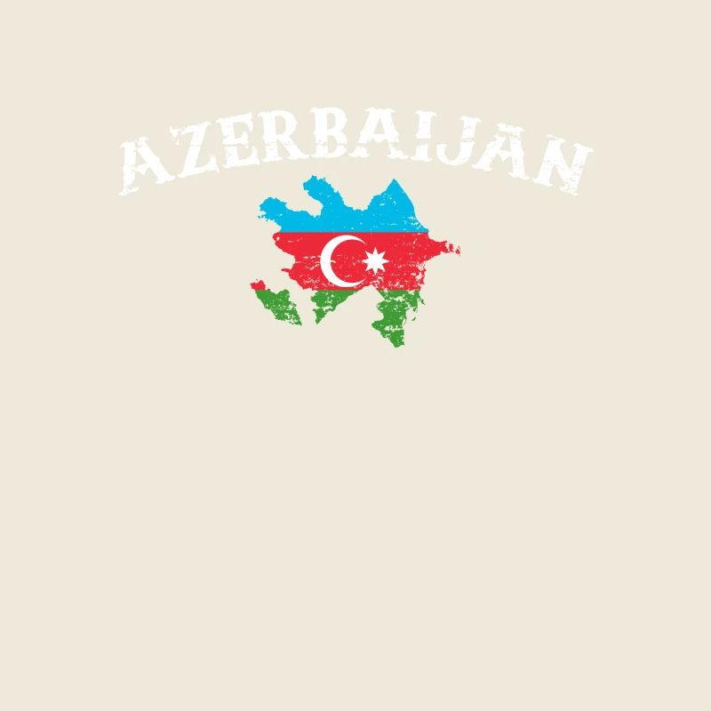 Azerbaïdjan Vintage carte drapeau de l’Azerbaïdjan