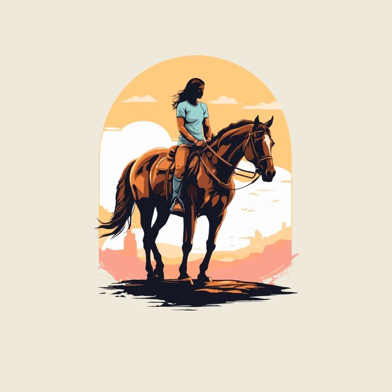 Design esthétique de cavalier de cheval