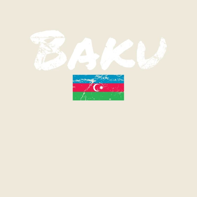 Bakou Vintage Azerbaïdjan Drapeau de l’Azerbaïdjan