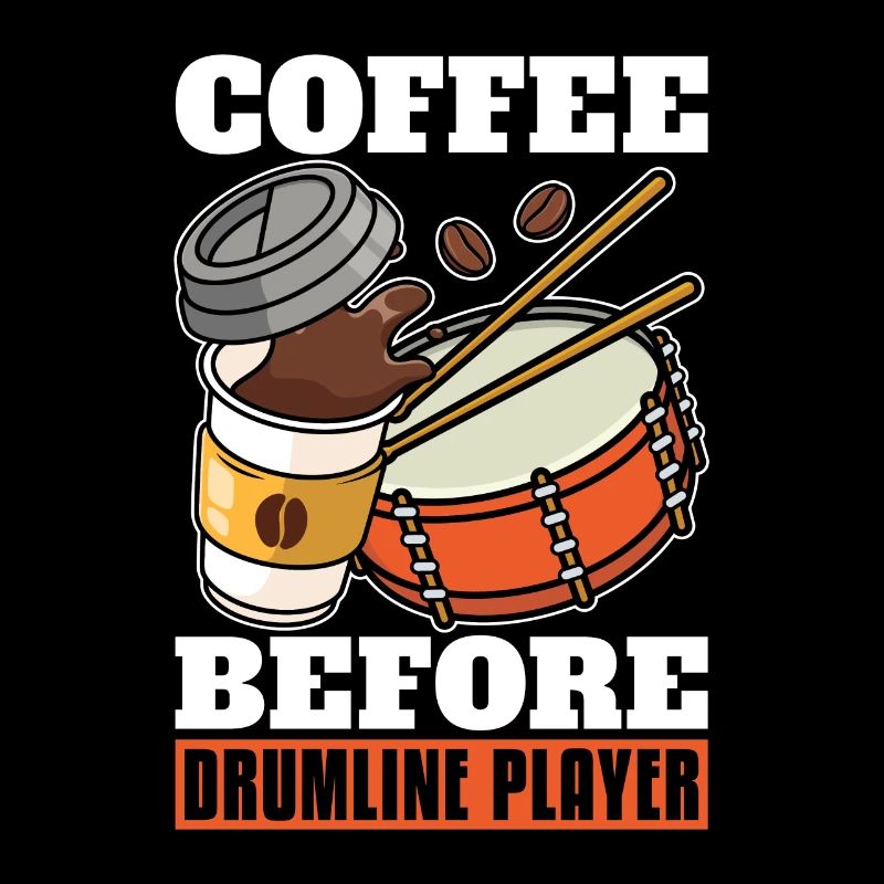Drumline Player Coffee Marching Band amateur de café