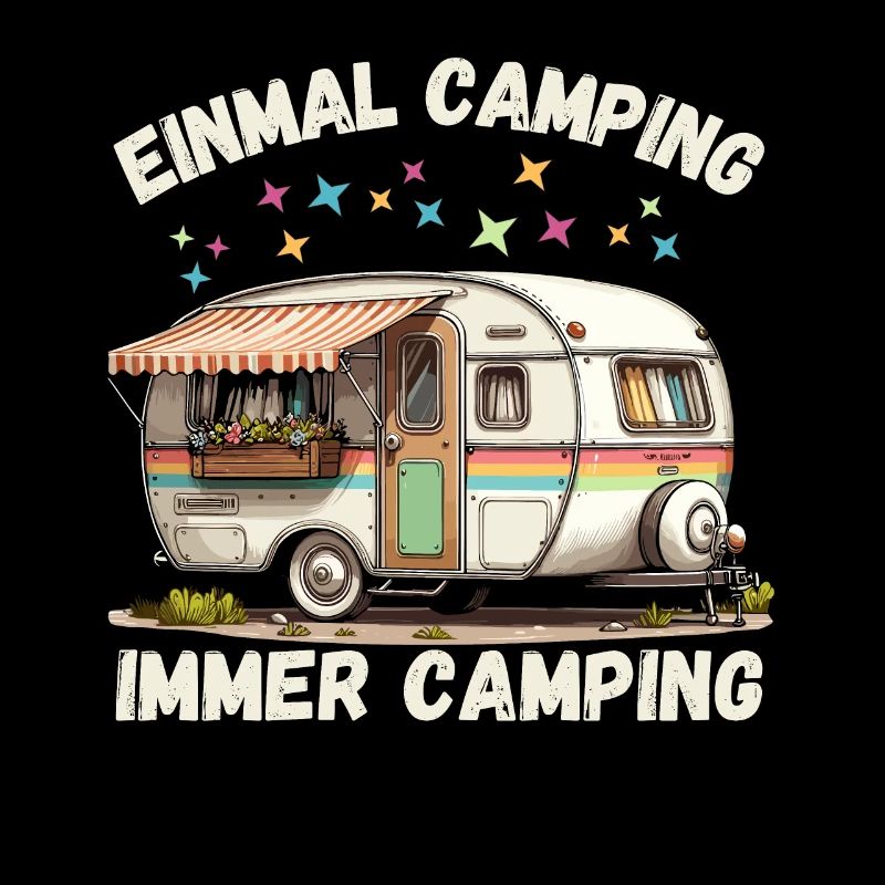 Camping Camper Wohnwagen Retro Campingplatz Reise