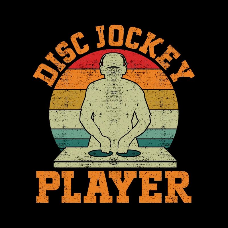 Disc Jockey Player Retro Disco Hall Disc Jockeys