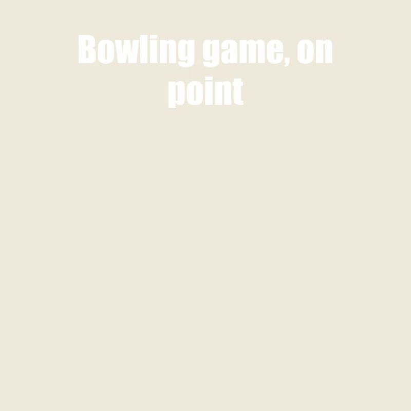 Bowling - Jeu de bowling, sur le point
