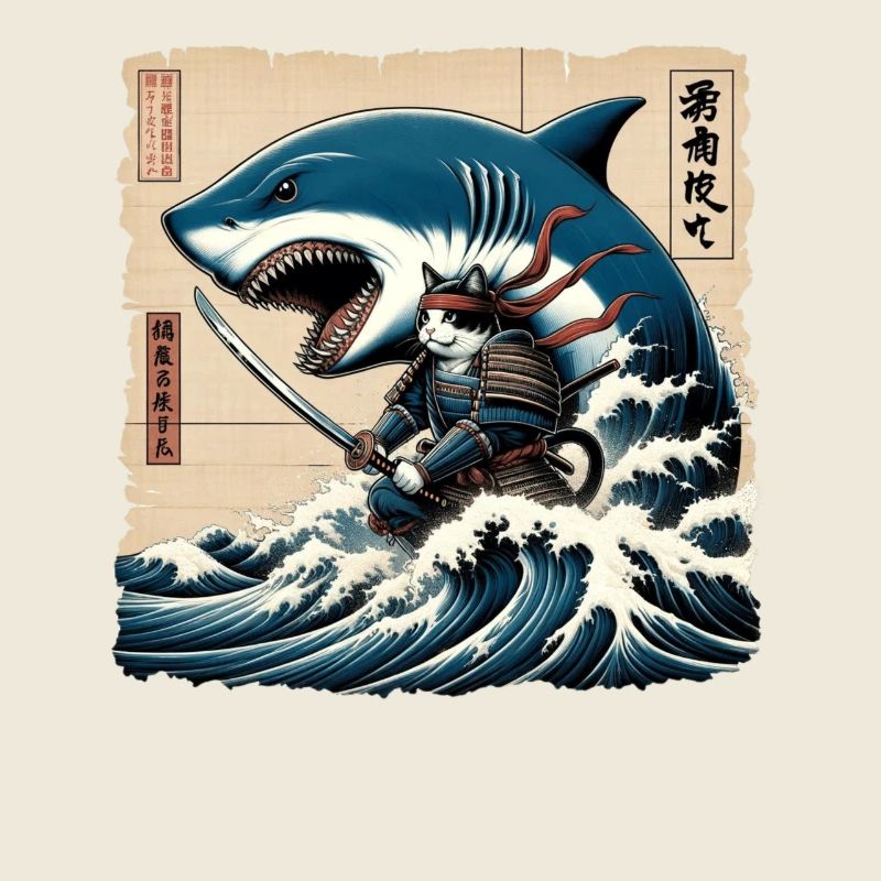 Requin pêcheur japonais vague Art pêche