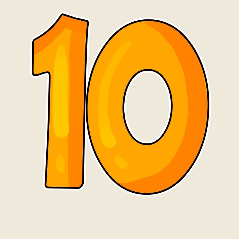 Ten 10 Number Number