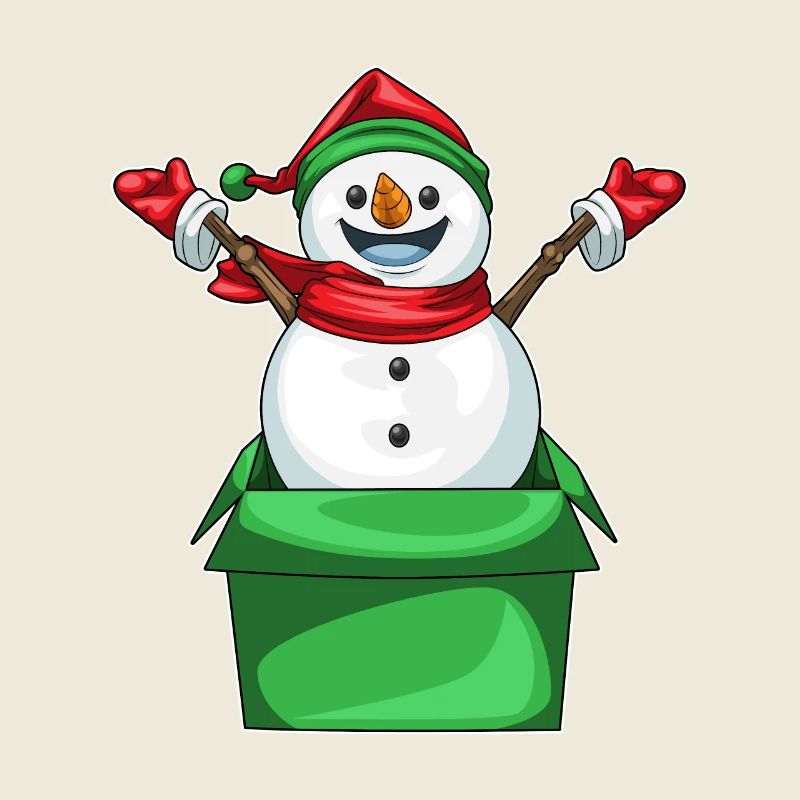 Snowman Christmas Crate