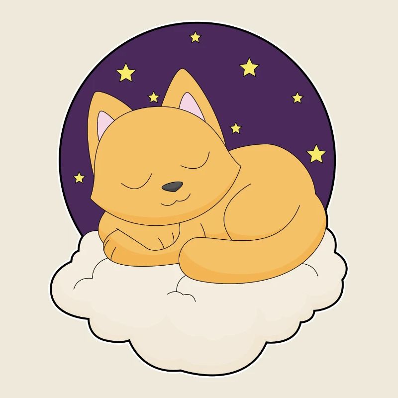 Nuages de chat étoiles