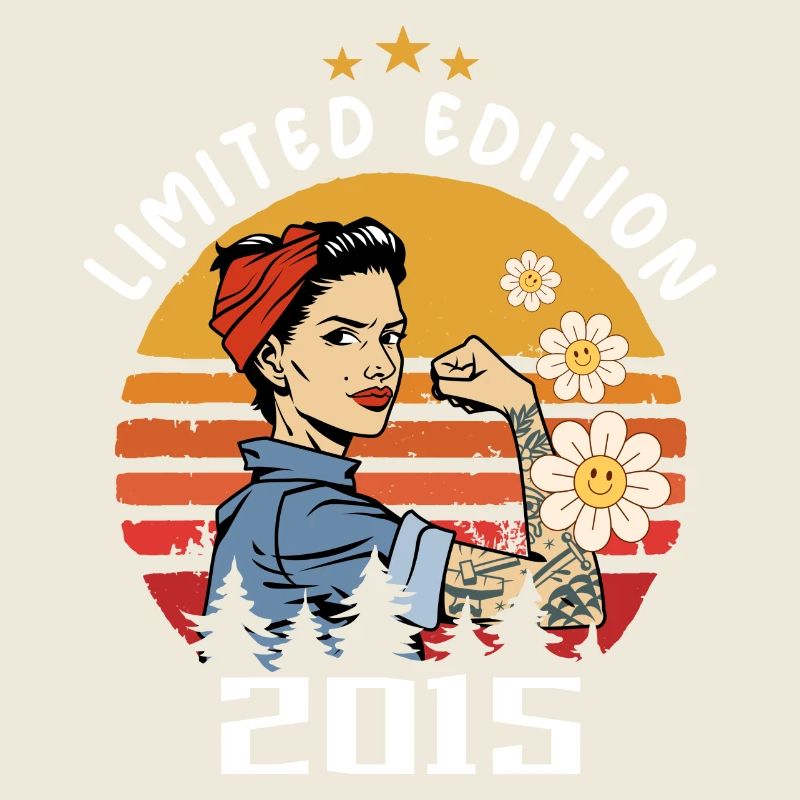 Rétro Année de naissance 2015 Millésime Anniversaire 2015