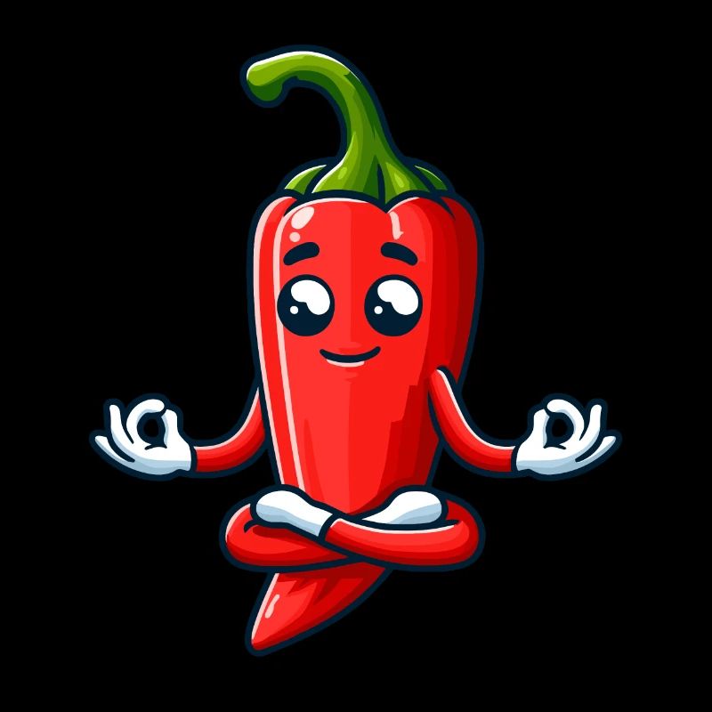 Caractère décontracté de poivron rouge