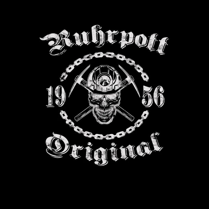 1956 Geburtstag Ruhrpott Original Schädel