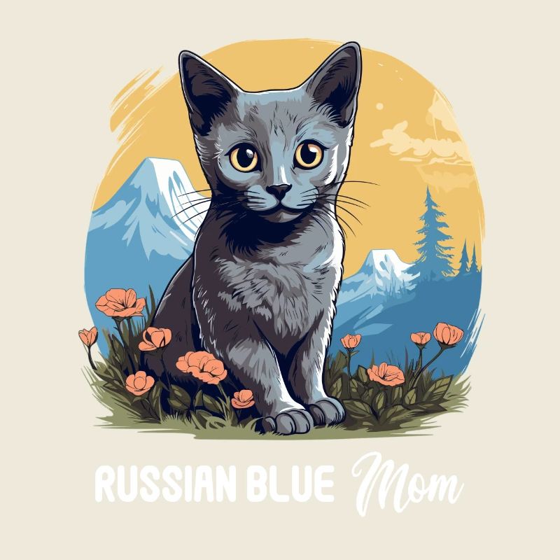 Chat bleu russe Russisch Blau Katze