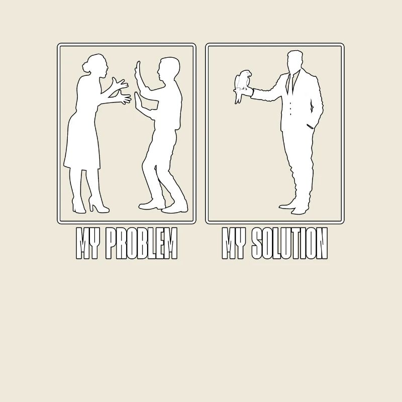 Conure Lover My Problem My Solution Pictogram Dad