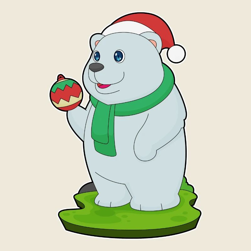 Eisbär Weihnachten Weihnachtskugel