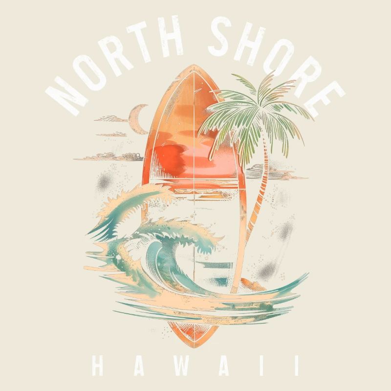 Surfing Hawaii Vintage Surfer Gift