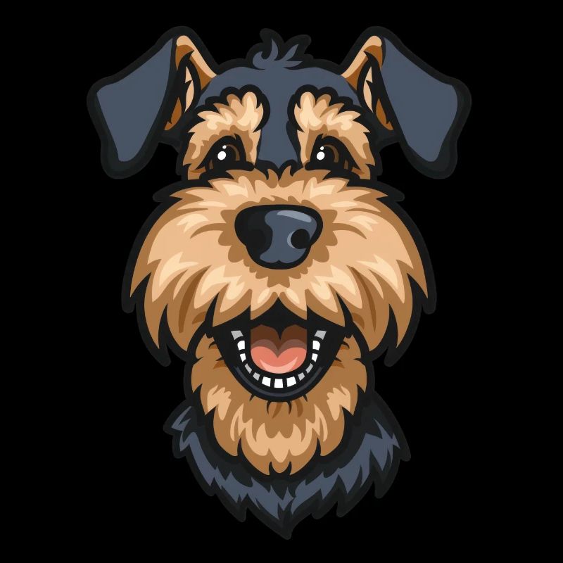 Terrier de Lakeland | Terrier à fourrure | Illustration de dessin animé