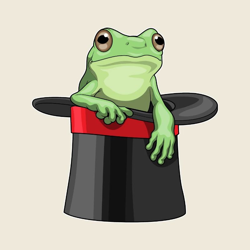 Grenouille Wizard Chapeau haut de forme