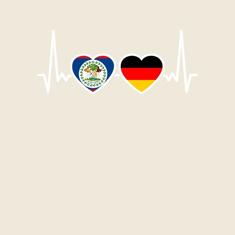 Belize Germany Heartbeat Flag Belizer