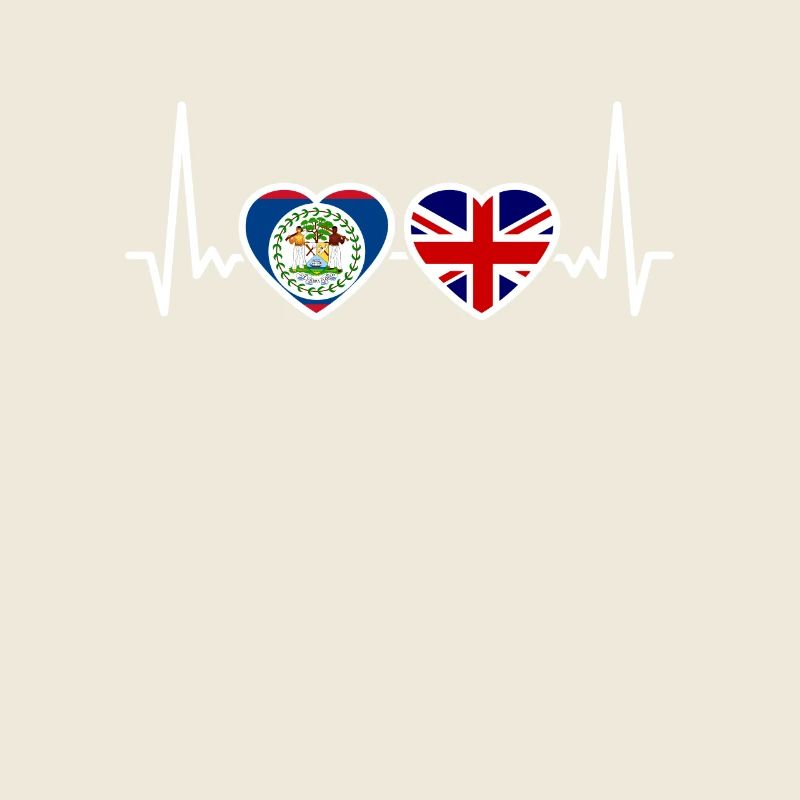 Belize Royaume-Uni Heartbeat Drapeau britannique du Belize