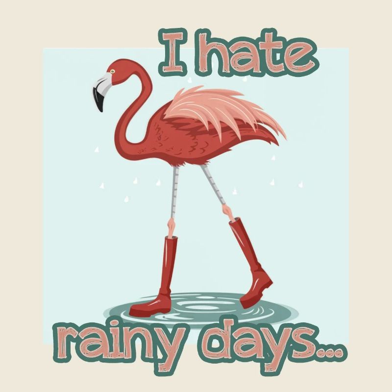 FLAMINGO- RAIN- RETRO