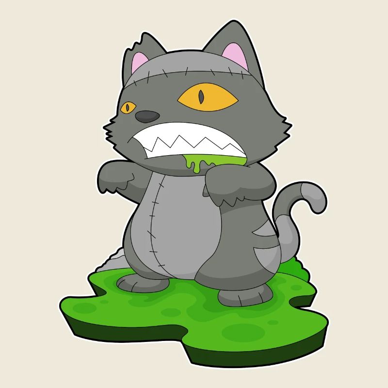 Chat Halloween Zombie