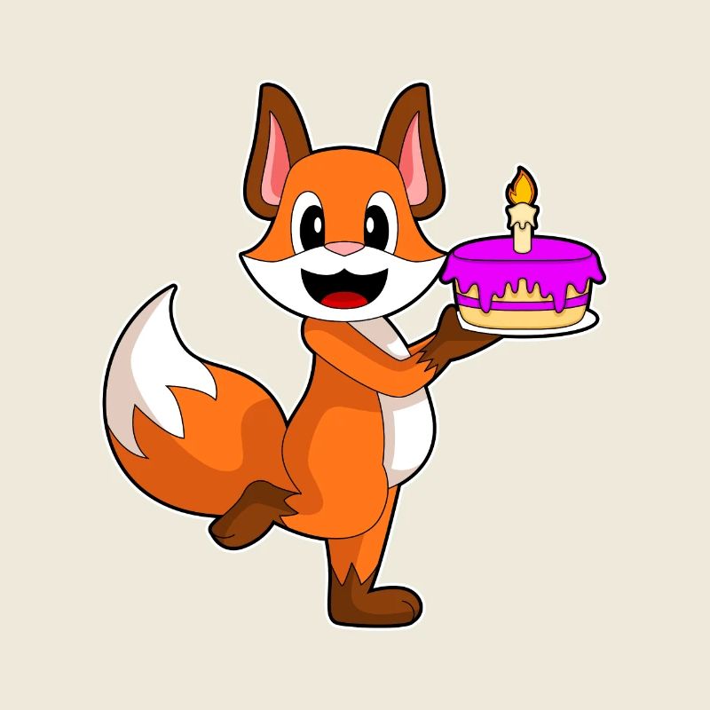 Fuchs Geburtstag Kerze Kuchen