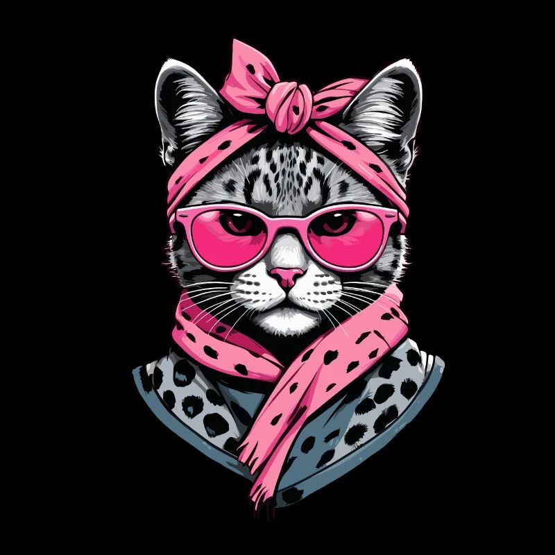 Mignon Chat Maman Cat Amant Maman Style