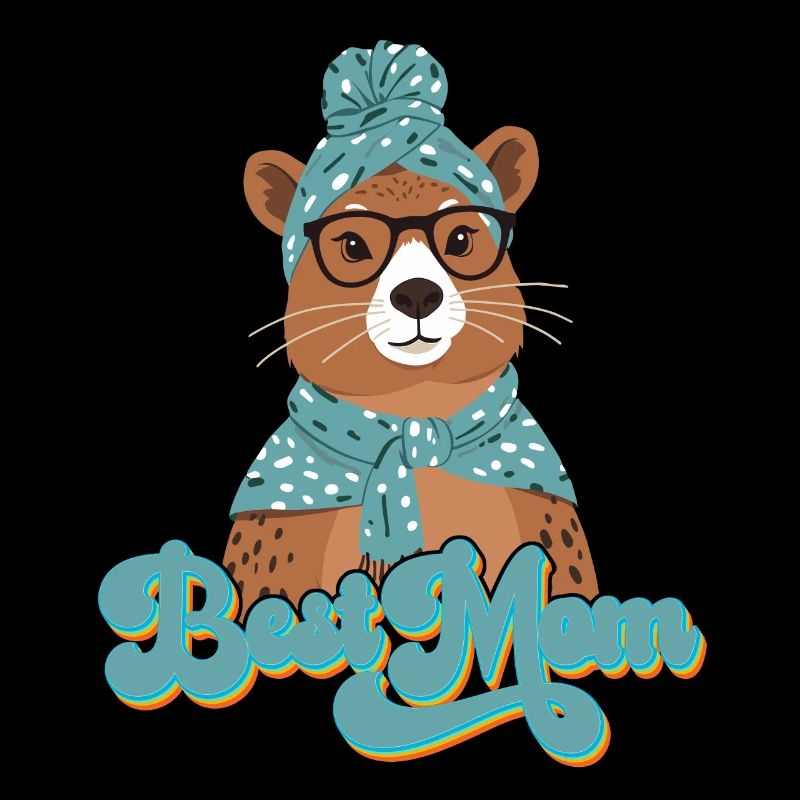 Capymama Lustige Capybara Mutter Liebe