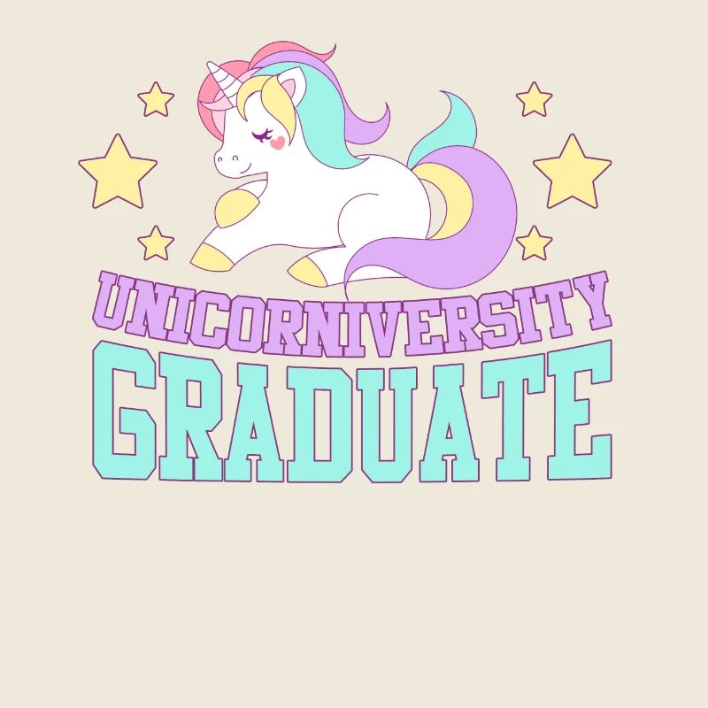 Unicorniversity Absolvent Regenbogen Magisches Einhorn