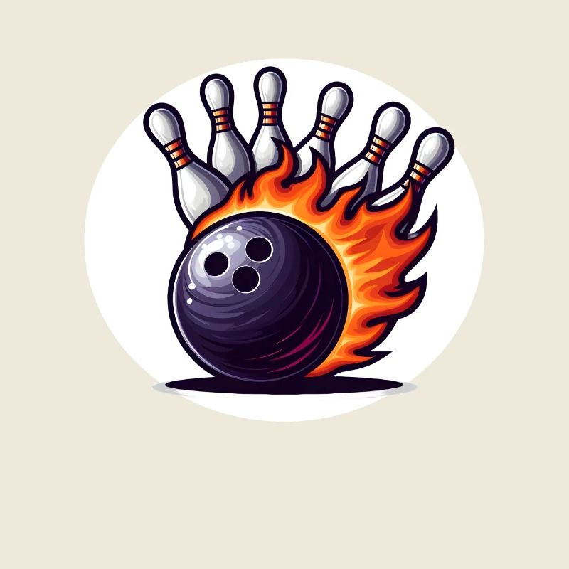 Boule de bowling en feu