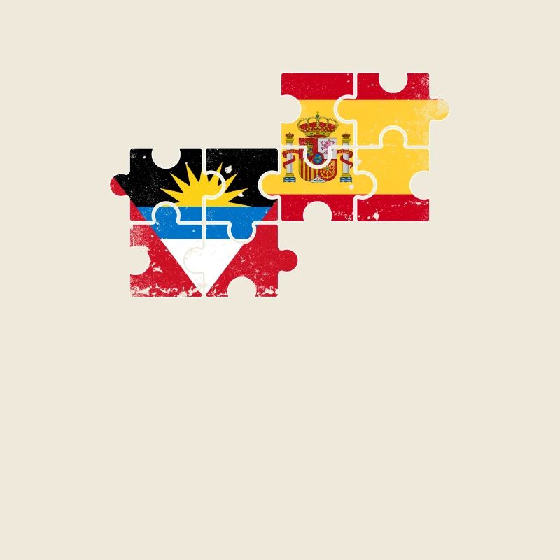 Antigua-et-Barbuda Espagne Drapeau Vintage