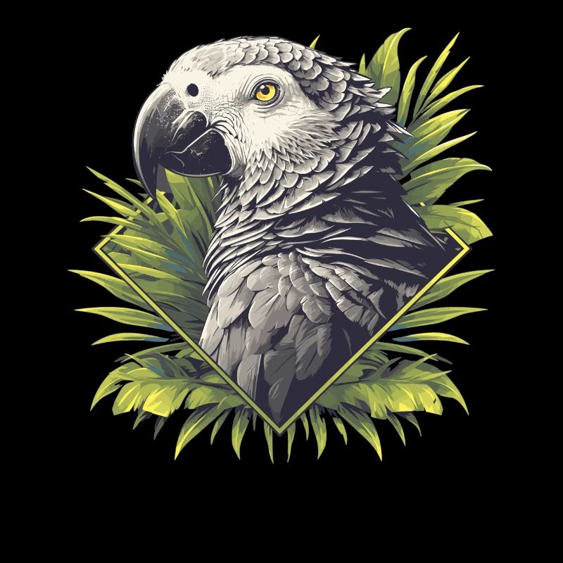 African grey parrots