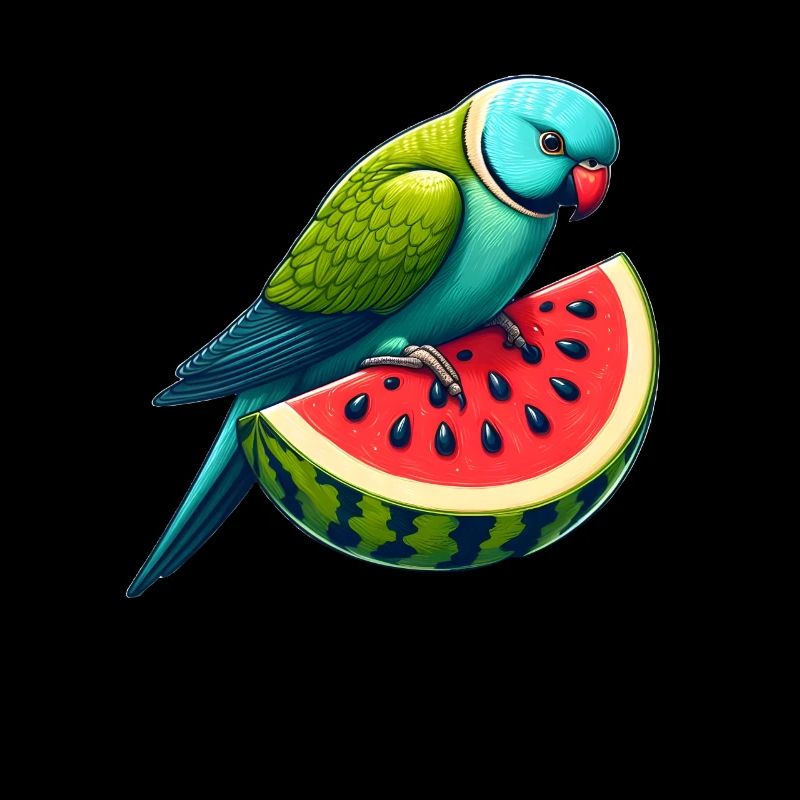 Indian Ring Neck Parrot Watermelon