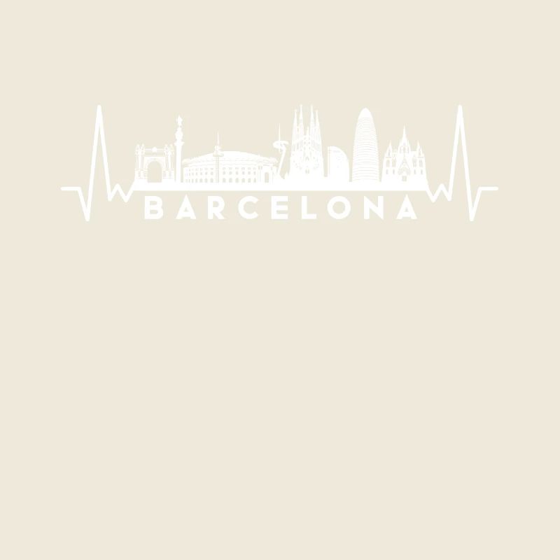 Heartbeat Skyline Espagne-Barcelone