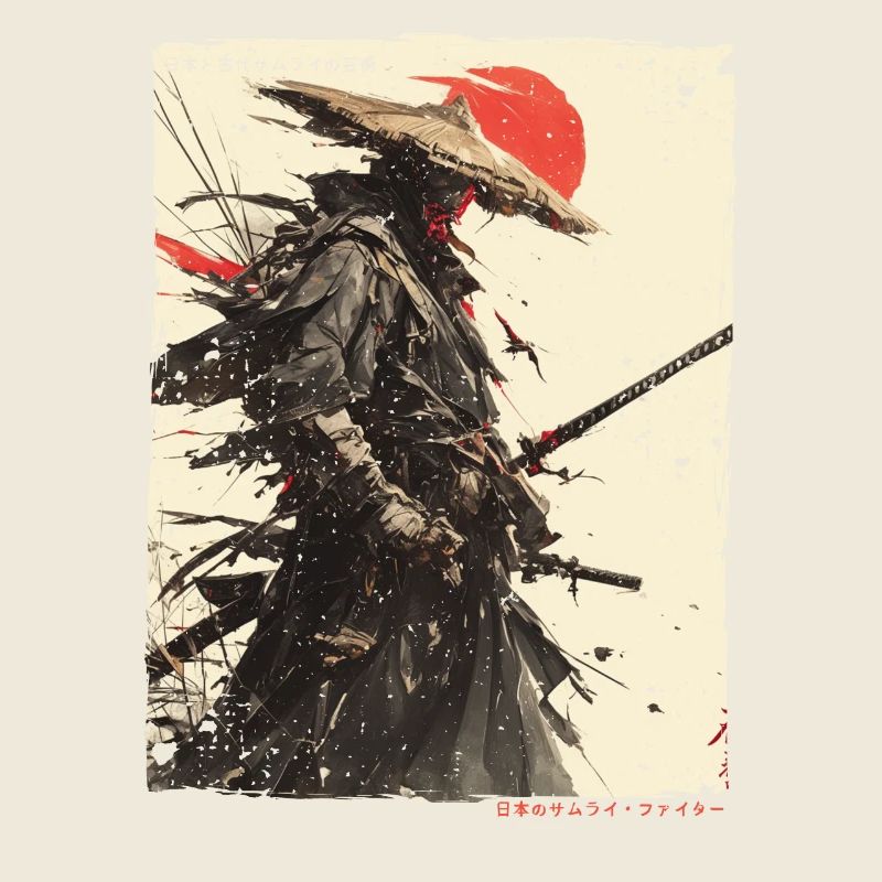 Samurai Fighter - Japanese Ukiyo-e Artwork