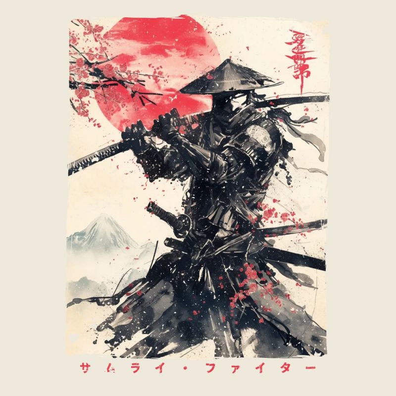 Samurai Fighter - Japanese Ukiyo-e Artwork