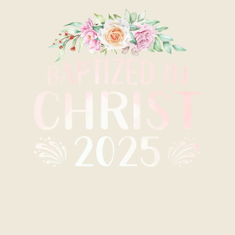 Getauft In Christus 2025 Blumenmuster